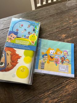 Bubble guppies wall decals & chocolate wrappers