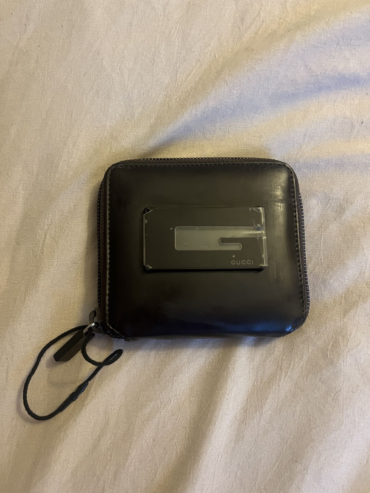 Dark Brown Leather Zip Wallet