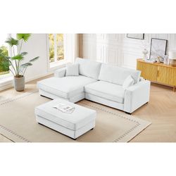 L Sectional With Ottoman Brand New In Box Couch 🛋️ 