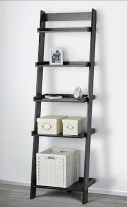 Two Ikea Hoghem ladder bookshelf