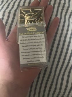 23 karat gold plated Pokémon trading card Pikachu 23 gold plated Mewtwo