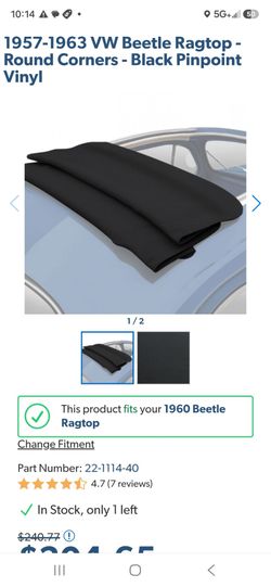 1960s VW Beetle rag top black