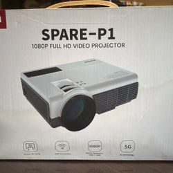 FUDONI Portable Projector with WiFi and Bluetooth,5G WiFi 9000L Native 1080P