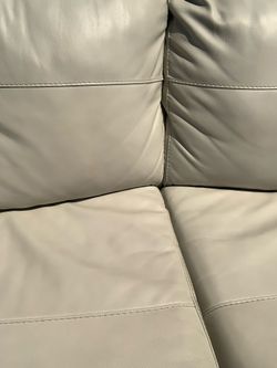 Cream Leather 3 Seater Sofa Free Local Delivery