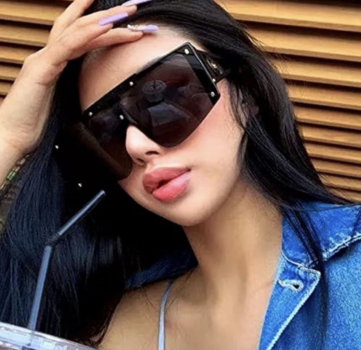 Women’s Oversized Square Sunglasses Lense Eyewear