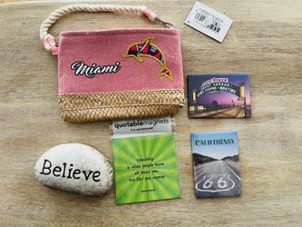 Quotable Magnet, Inspirational “Believe” Faux stone, CA Souvenir Magnets