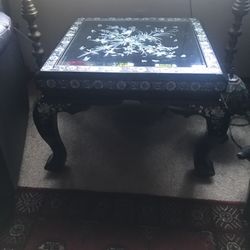 ORIENTAL INLAID TABLE- Mother Of Pearl