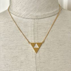 Trina Turk Cut Out Triangle Pendant Necklace 