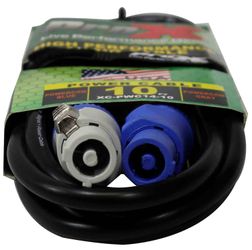 ProX XC-PWC14-10 14 AWG PowerCon Link Grey Male Blue Compatibl - 10 FT