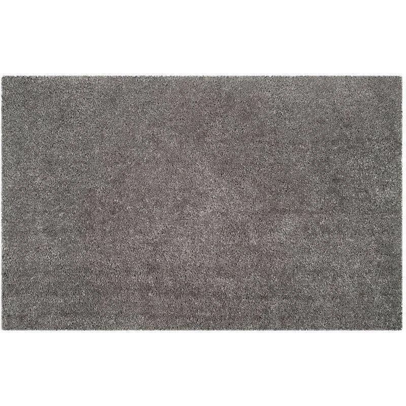 SAFAVIEH Popcorn Solid Polyester Shag Area Rug Silver 2 6 x 4