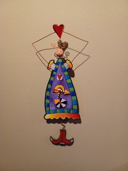 1999 Heart Girl Whimsical Clock By Michelle Allen Designs