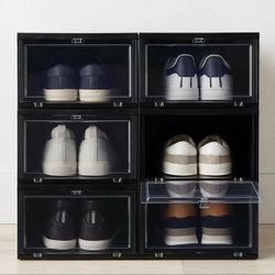 Container store L drop front shoe boxes 6pk