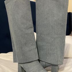 Denim fold over boots 