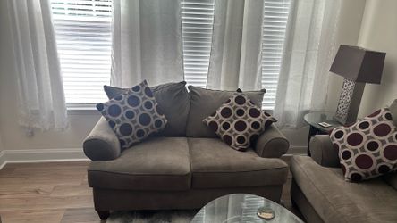 Love seat and Sofa-grey