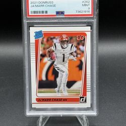 2021 Donruss Rated Rookie #262 Ja'Marr Chase RC PSA MINT 9