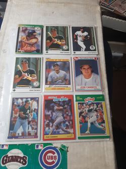 18 Jose Canseco Baseball Cards