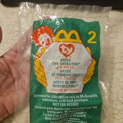 McDonald's Teenie Beanie Baby Antsy the Anteater Rare 1(contact info removed) Tag Errors NIP