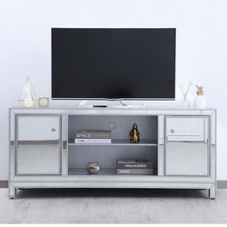 60” Mirrored TV Stand Like New 