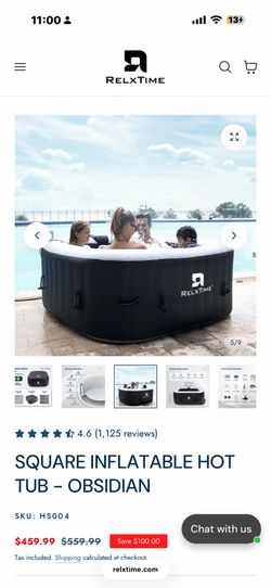 Inflatable hot tub