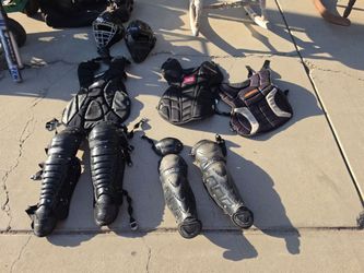 Baseball Catcher's Gear Set Lot