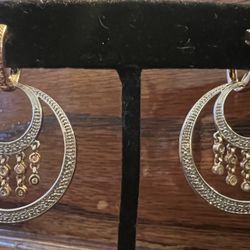 14k Diamonds Gold Earrings 
