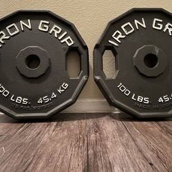 2x100 Lbs Iron Grip Weights 