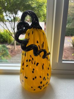 Hand Blown Glass Pumpkin