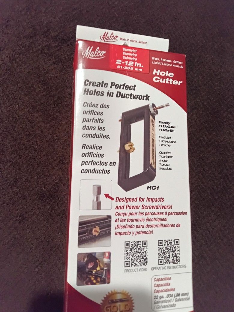 Malco Hole Cutter New
