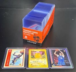 100 Trading Card/Pokemon Top Loaders & 100 Soft Sleeves