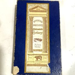 Vtg Atkinson Brothers Cutlery Milton Work Sheffield Celluloid Butter Knife Box Set 6