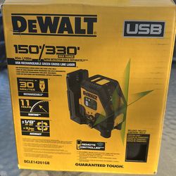 USB rechargeable green cross line laser