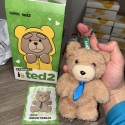 100% Authentic POP MART x GONG TED 2 Series Keychain Plush: Ted Neck Tie Bear 🧸