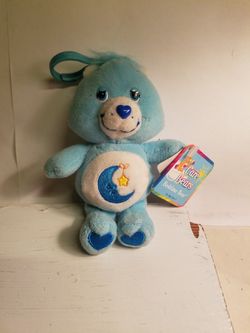 Care Bears 2003 Bedtime Bear! 6" Plush Blue Care Bear Key Chain w/Clip! New w/Tags! $15 OBO!