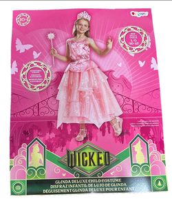Kids Clothing Dress Halloween Wicked Glinda Kids Costume Pink Princess Costume size Large (10-12)