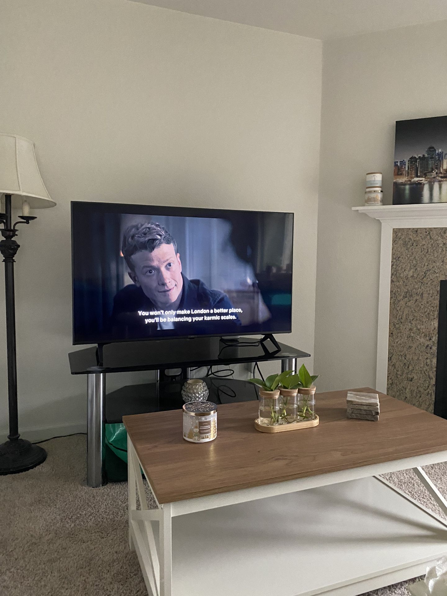 Beige White Coffee Table