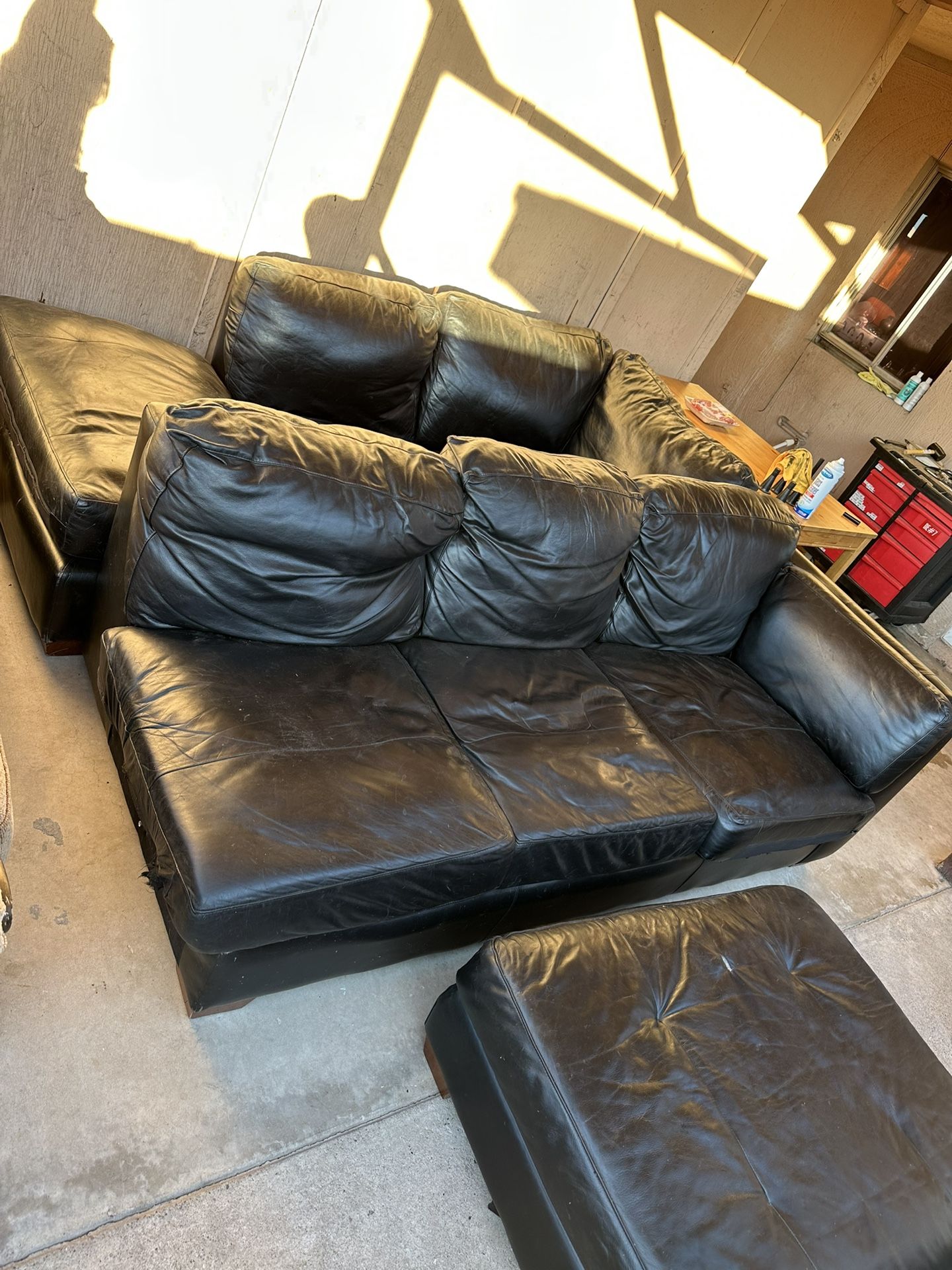 Leather Couch L Section