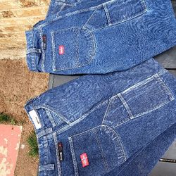 3 PAIRS OF FR DICKIES  34×32 THEY WERE USED FOR WELDING