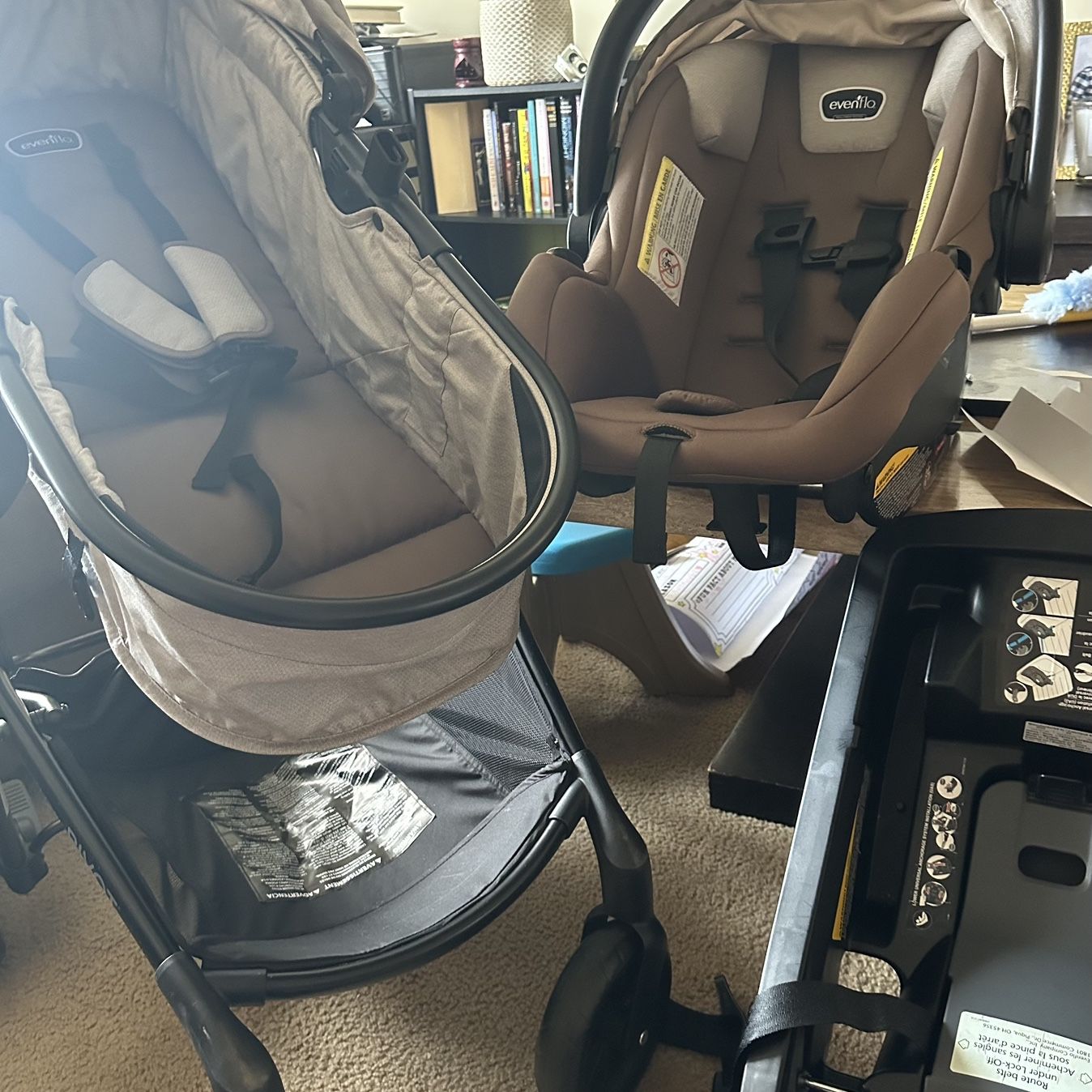 Infant Evanflo Car Seat And Stroller Set