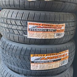 215/60/16 Arroyo (4) New Tires Installed & Balanced // Set De 4 Llantas Arroyo Instaladas Y Balanceadss