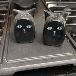 Black Cat Salt And Pepper Shakers
