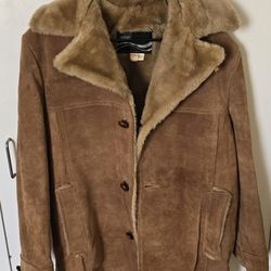Vintage Suede Leather Coat 
