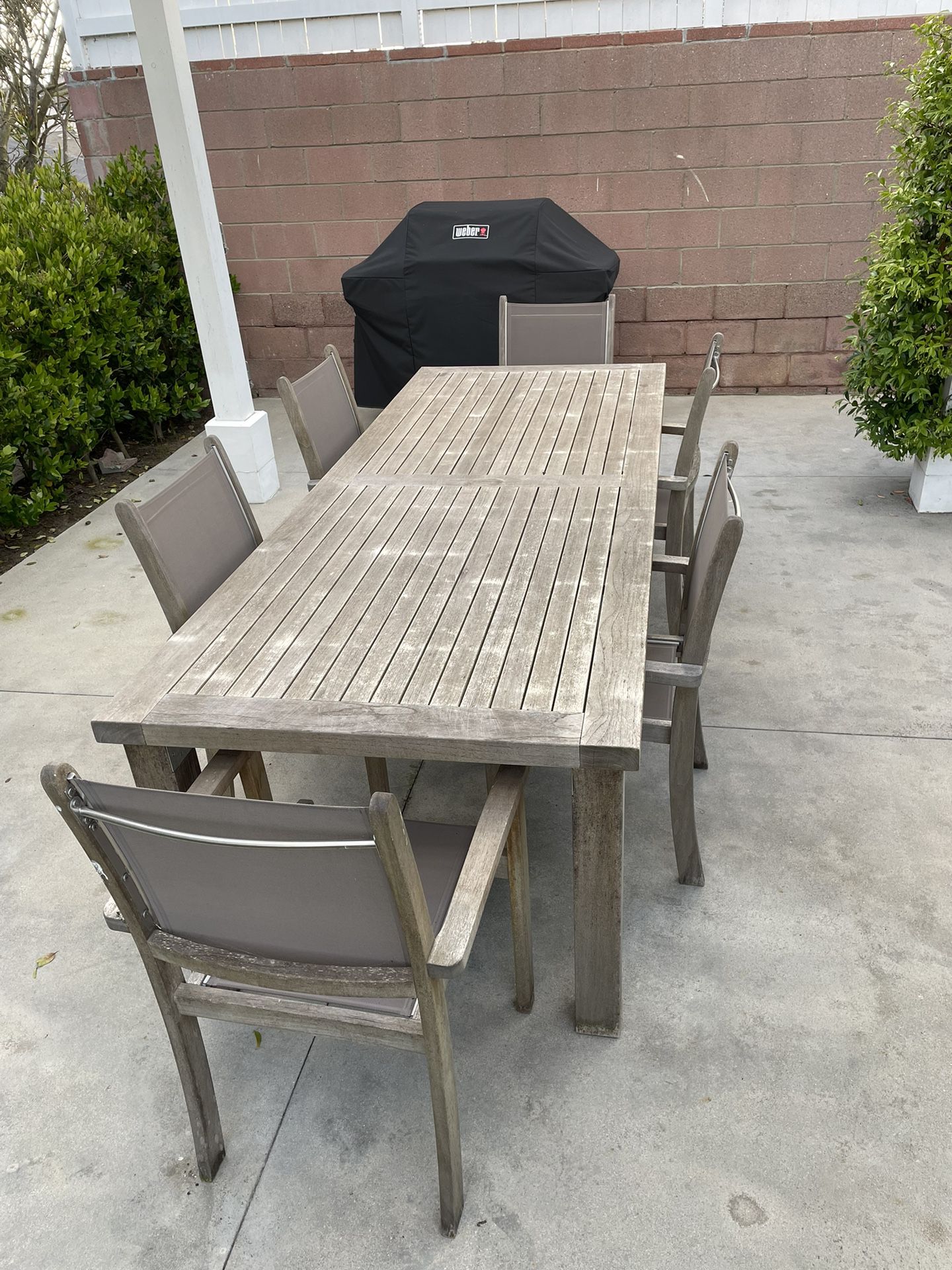 Outdoor Teak Wood Table And Chairs For Sale