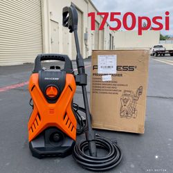  Electric Power Washer with Adjustable Spray Nozzle, Hose Real, and Wheels for Cleaning Cars, Patios, Decks, and Driveways