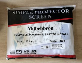 120" Portable Projector Screen NIB