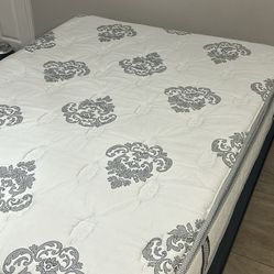 $200 Whole Queen Mattress, Boxspring And Rails Used Lightly Six Monthsz