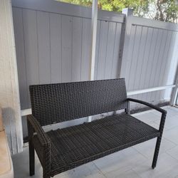 Wicker Benche 4feet  Long