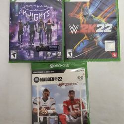 Lot Of 3 Gotham Knights, Madden 22, W2k22 (Microsoft Xbox Series X, 2022) New