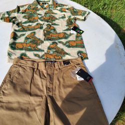 New Vans Outfit Shirt Size Medium Shorts Size 34