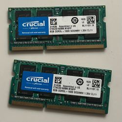 8gb DDR3 (x2)