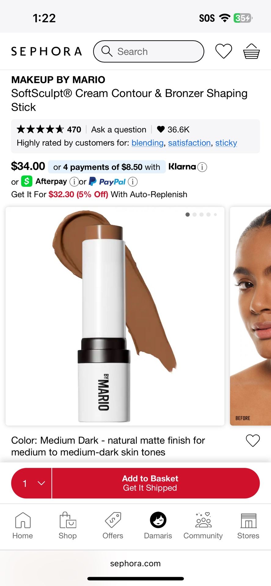 MAKEUP BY MARIO Cream Contour & Bronzer Stick